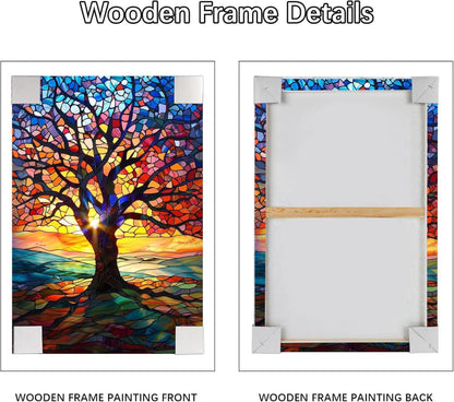 Baum des Lebens Leinwandbild abstrakt Wanddekoration 30x40cm