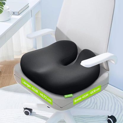 Orthopädisches Memory-Schaum Sitzkissen mit Kühl-Gel, Bürostuhl & Auto