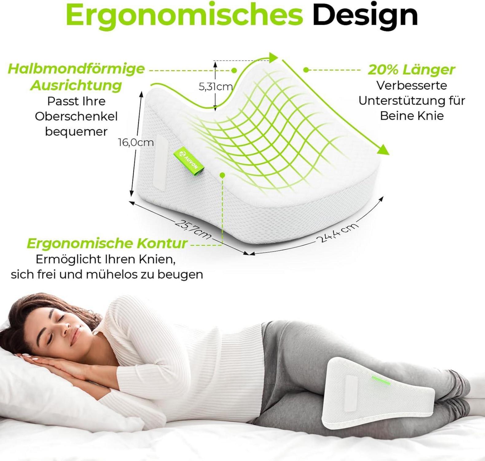 Orthopädisches Kniekissen aus Memory-Schaum, atmungsaktiv