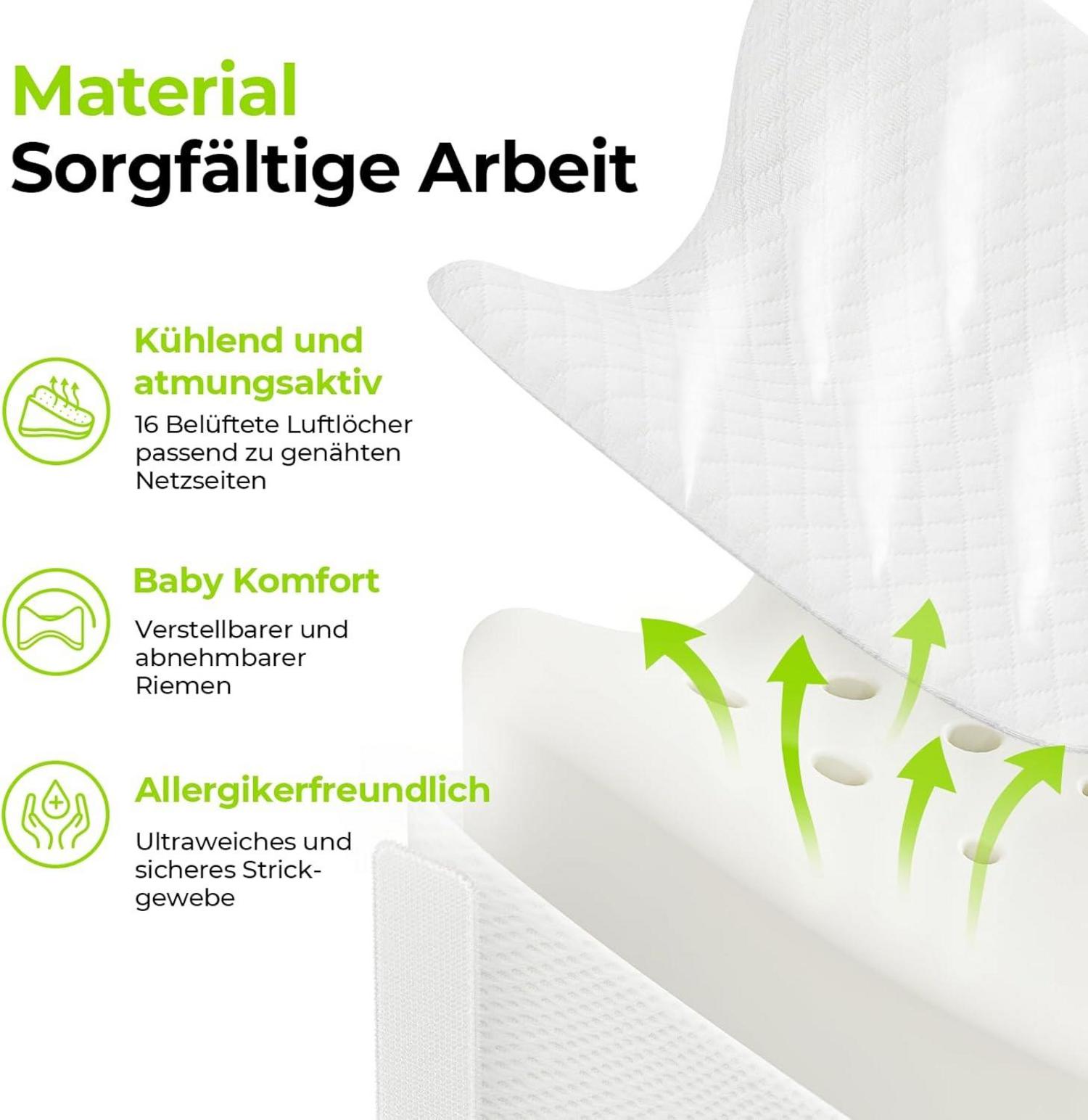 AUVON Kniekissen mit Memory-Schaum, atmungsaktiv, ergonomisches Lagerungskissen