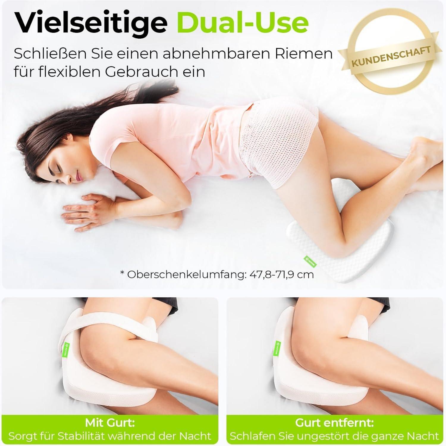 Orthopädisches Kniekissen Memory-Schaum Seitenschläfer atmungsaktiv
