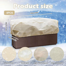 4er-Pack Schutzhülle für Blumenkästen 150x40x45cm Winter