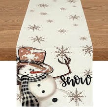Weihnachtsdeko Tischläufer Schneemann Winter 40X140