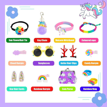 Adventskalender Einhorn 2024 Mädchen Schmuck Spielzeug 24