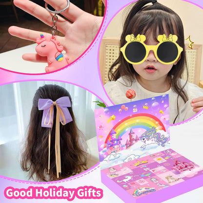 Adventskalender Einhorn 2024 Mädchen Schmuck Spielzeug Set