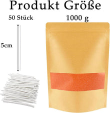 Kerzensand Orange 1KG mit 50 Docht, Perlenkerzen Selber