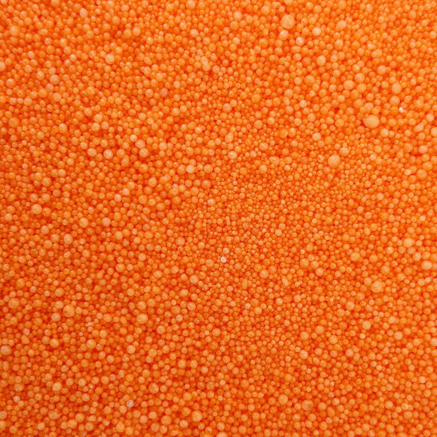 Kerzensand Orange 1kg mit 50 Docht - Perlenkerzen Wachsgranulat