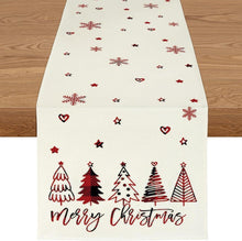 Weihnachtsdeko Tischläufer Modern Winter Rot 40X140
