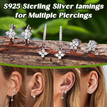 Silber 925 Ohrringe Set Damen Mädchen 14K Gold Zirkonia