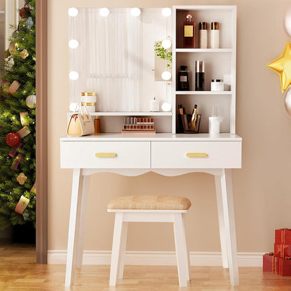 Schminktisch mit LED Beleuchtung und Spiegel, 3