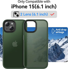 Transluzente Matte Stoßfeste Handyhülle für iPhone 15