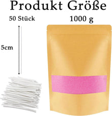 Kerzensand 1 KG mit 50 Docht 5cm für DIY Kerzen, Rosa