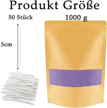 ALLAVA Kerzensand 1 KG mit 50 Docht, Lila - Perlenkerzen für