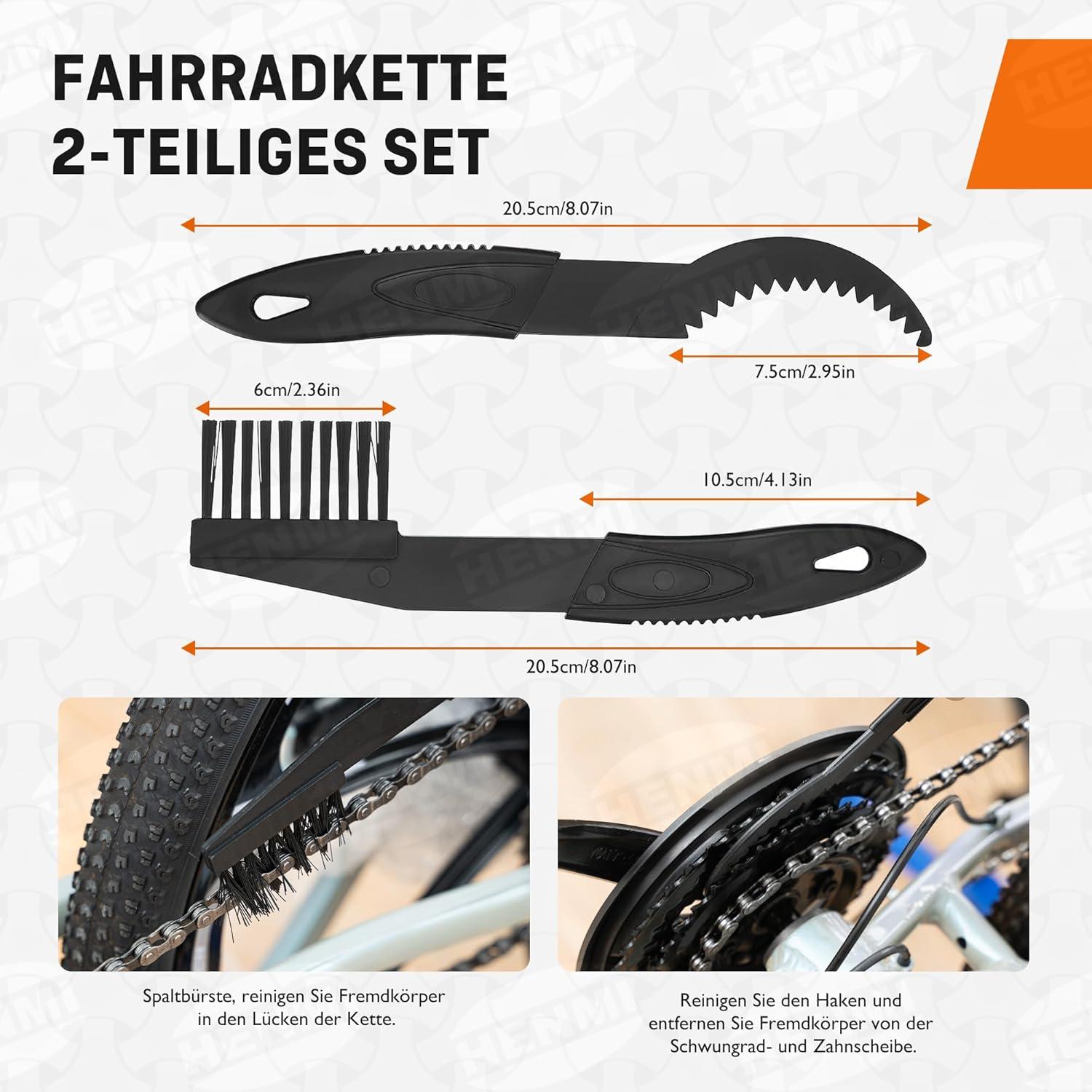 Fahrrad Kettennieter Reparatur Set 6-12 Fach Werkzeug mit Reinigungsbürste