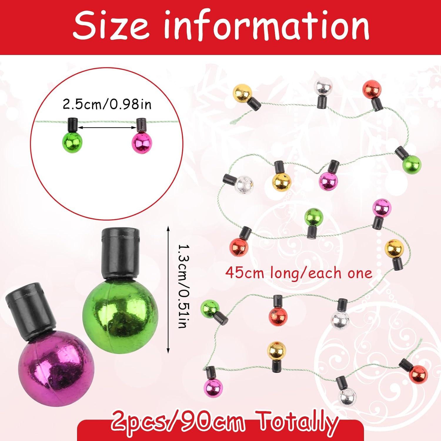 2 Stücke Wichtel Lichterkette Miniatur 90cm Weihnachtsdeko