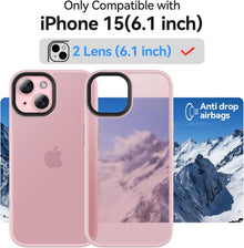 Handyhülle iPhone 15 Schutzfolie Rosa Hülle Stoßfest