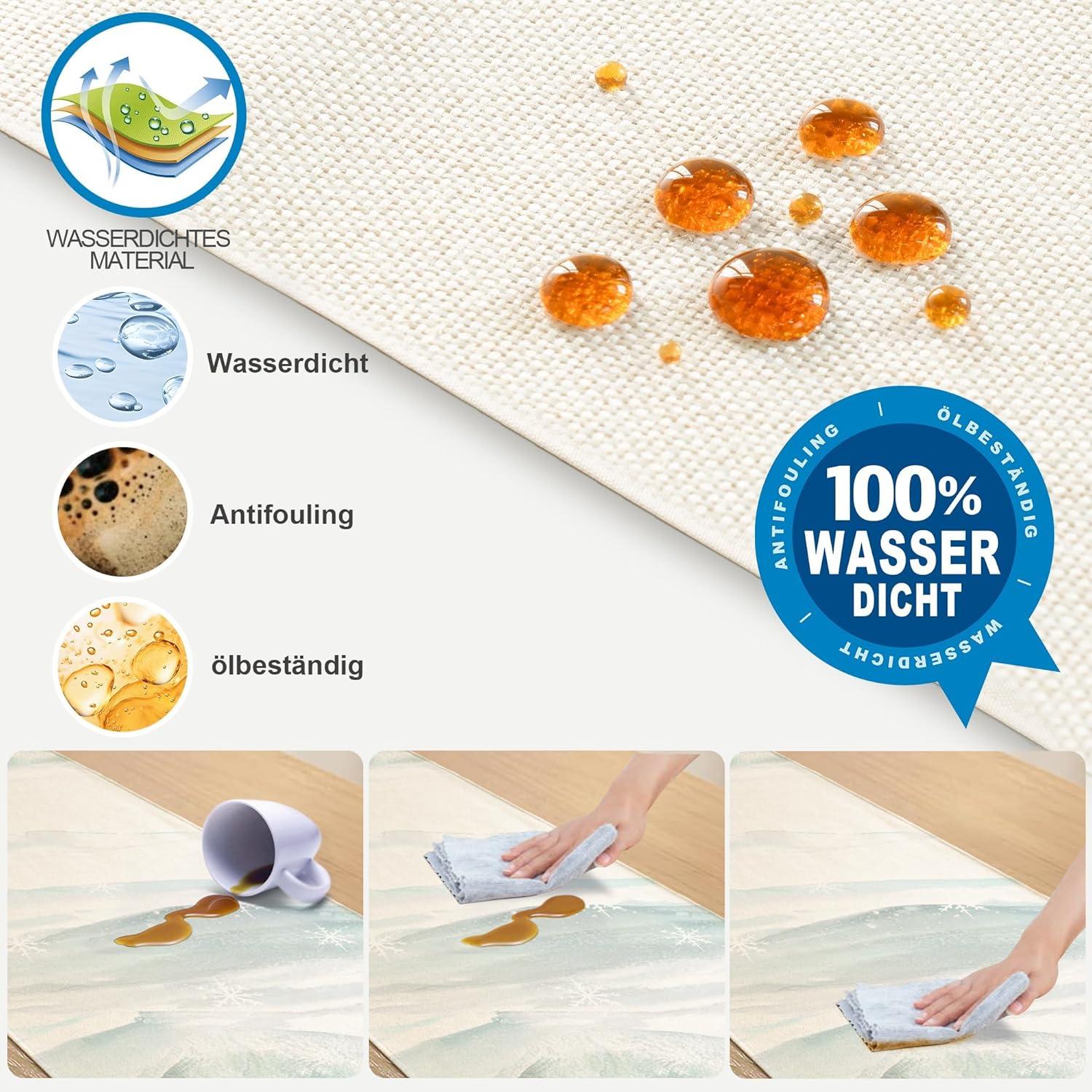 Weihnachtstischläufer Grün Winter 40X140 Modern