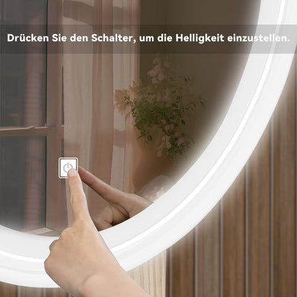 Schminktisch LED-Spiegel 4 Schubladen 1 Schrank Stuhl 3 Farben LED