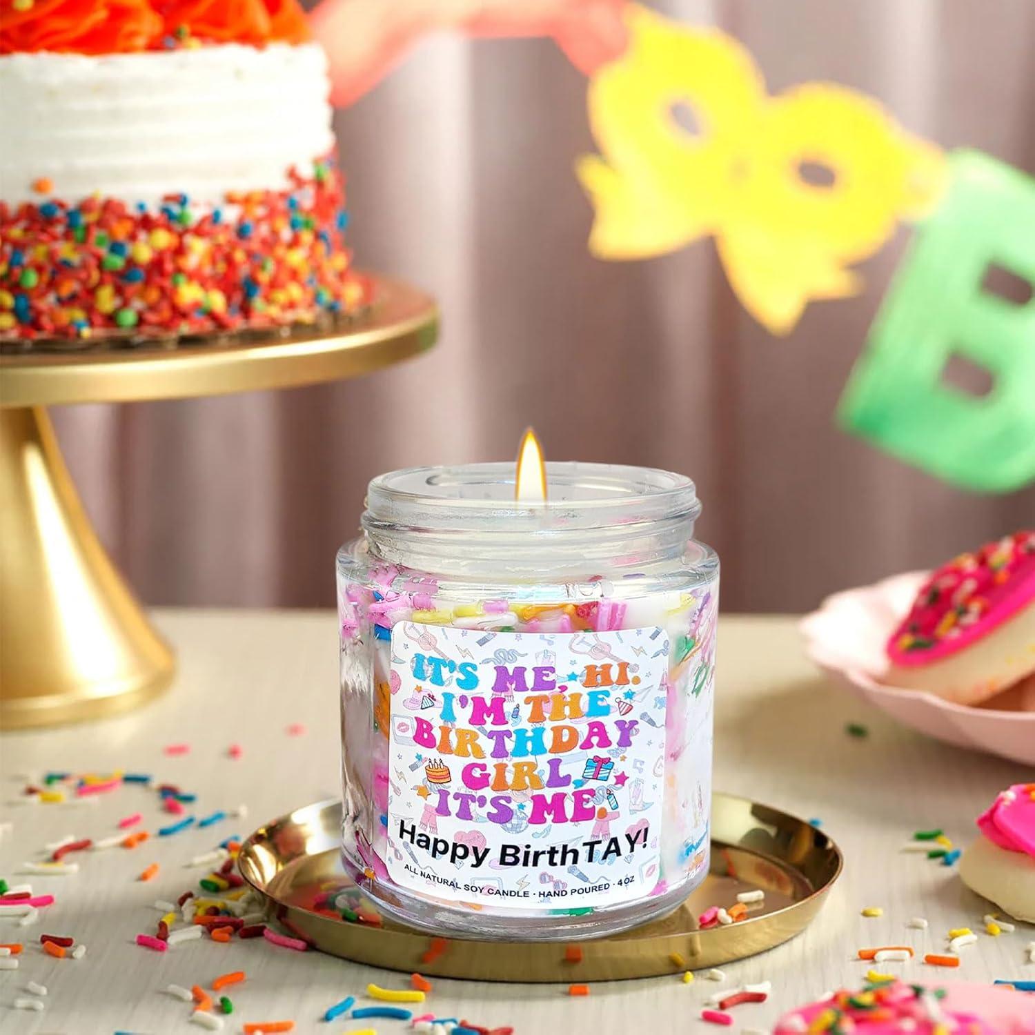 Duftkerze Vanille Geschenk für Frauen Happy Birthday Mädchen Bestee Freundin