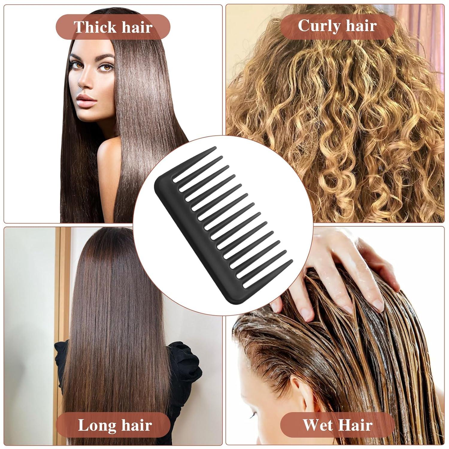 Schwarzer Tragbarer Locken Styling Kamm Bruchfest Reisekamm Entwirrung Afro