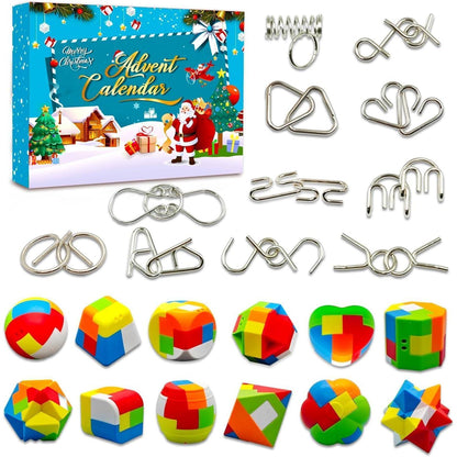3D Puzzle Adventskalender 2024 Kinder Jungen 6-12 Jahre