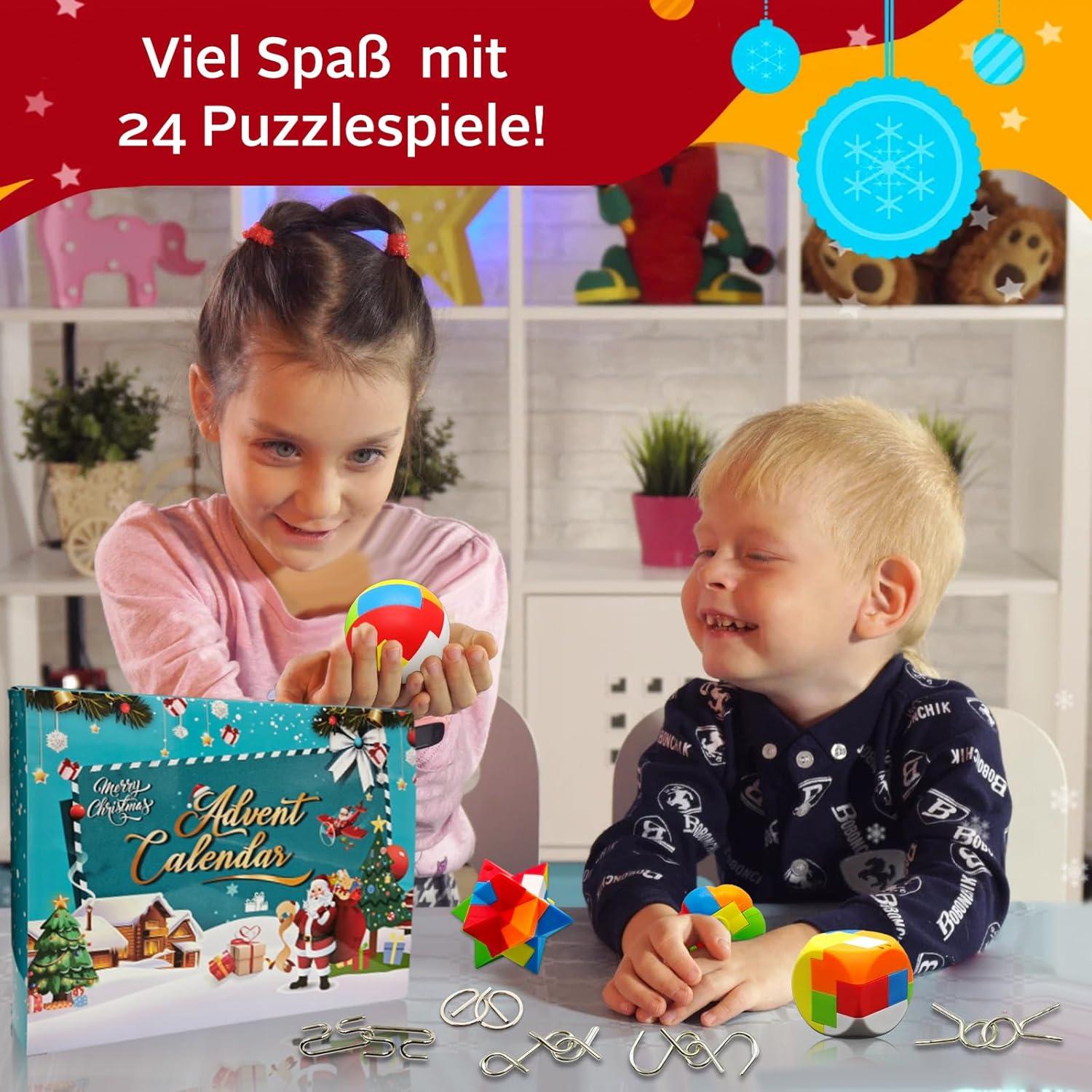 3D Puzzle Adventskalender für Kinder Jungen 6-12 Jahre