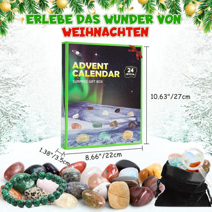 Adventskalender 2024 Kristalle Kinder 24 Tage natürliche Edelsteine