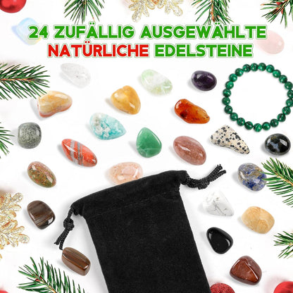 Weihnachtskalender 2024 für Kinder mit Kristallen und Edelsteinen