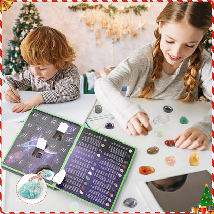 24-tägiger LINROMIA Adventskalender 2024 für Kinder mit Kristallen und Edelsteinen