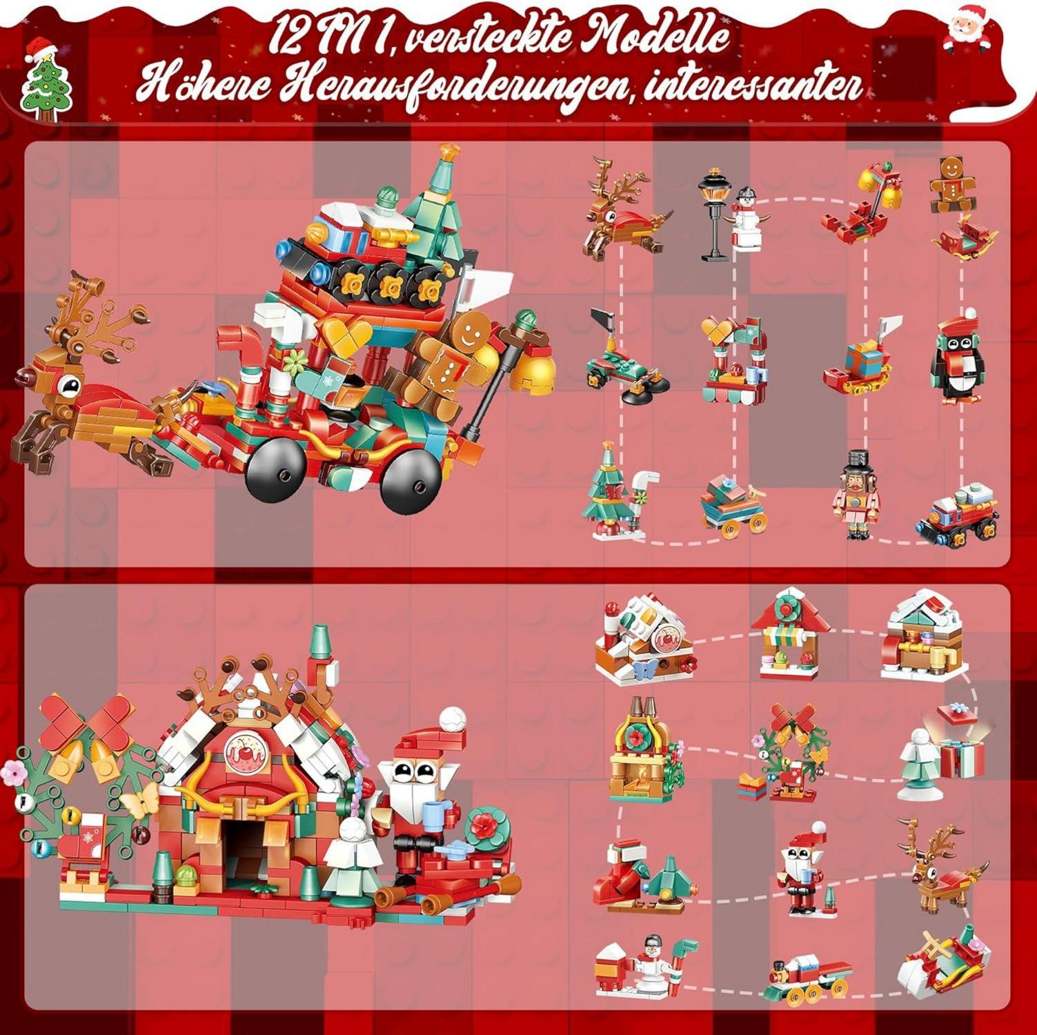Adventskalender 2024 Kinder Bau-Spielset Weihnachtsgeschenke
