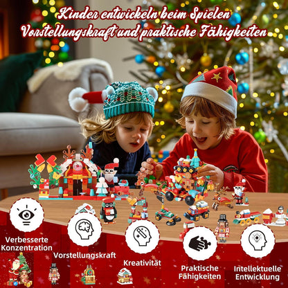 LINROMIA Adventskalender 2024 für Kinder Bausteine Spielzeug 24-teilig