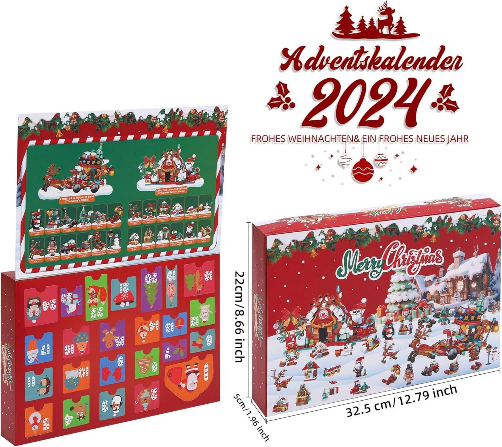 Adventskalender 2024 Bausteine Spielset Weihnachtskalender Kinder