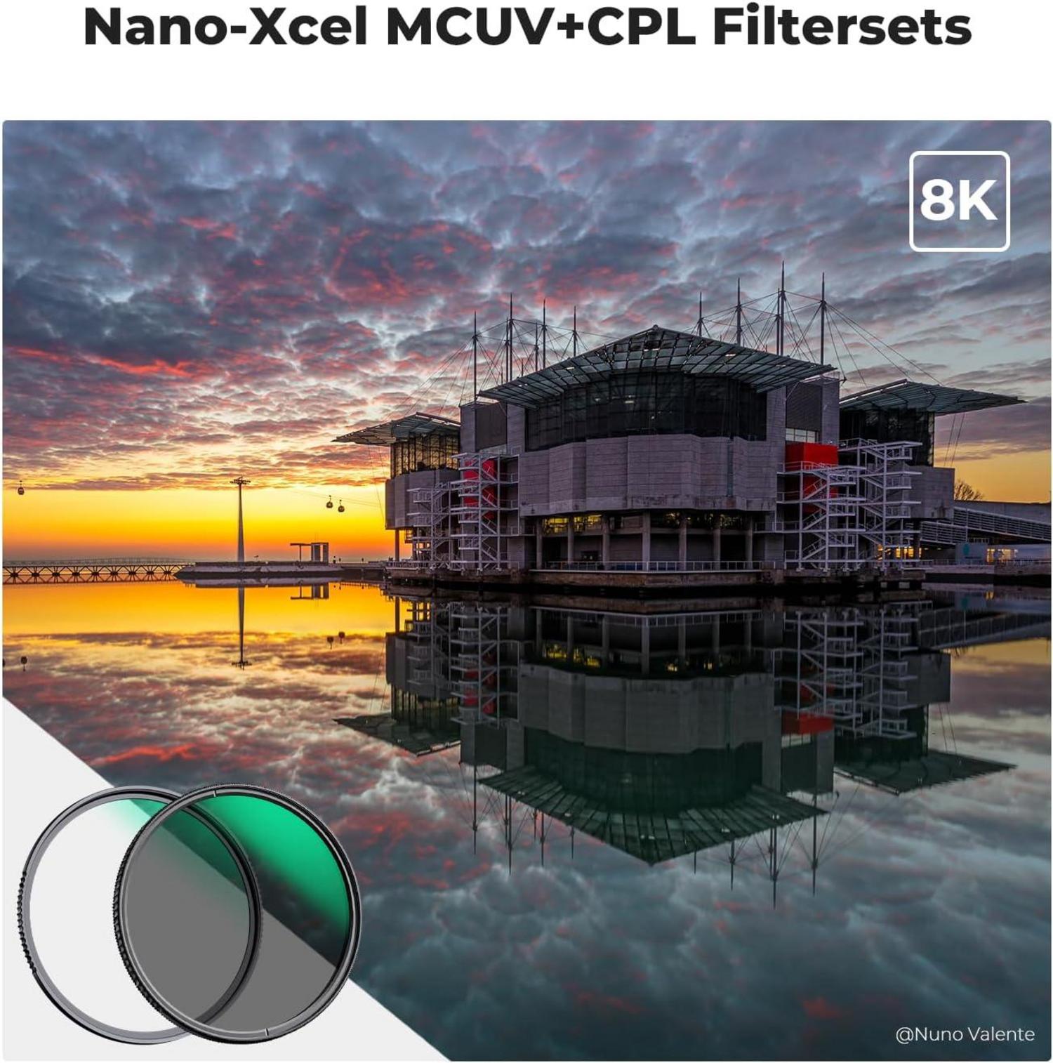 82mm Polfilter & UV Filter Set mit Objektivdeckel und