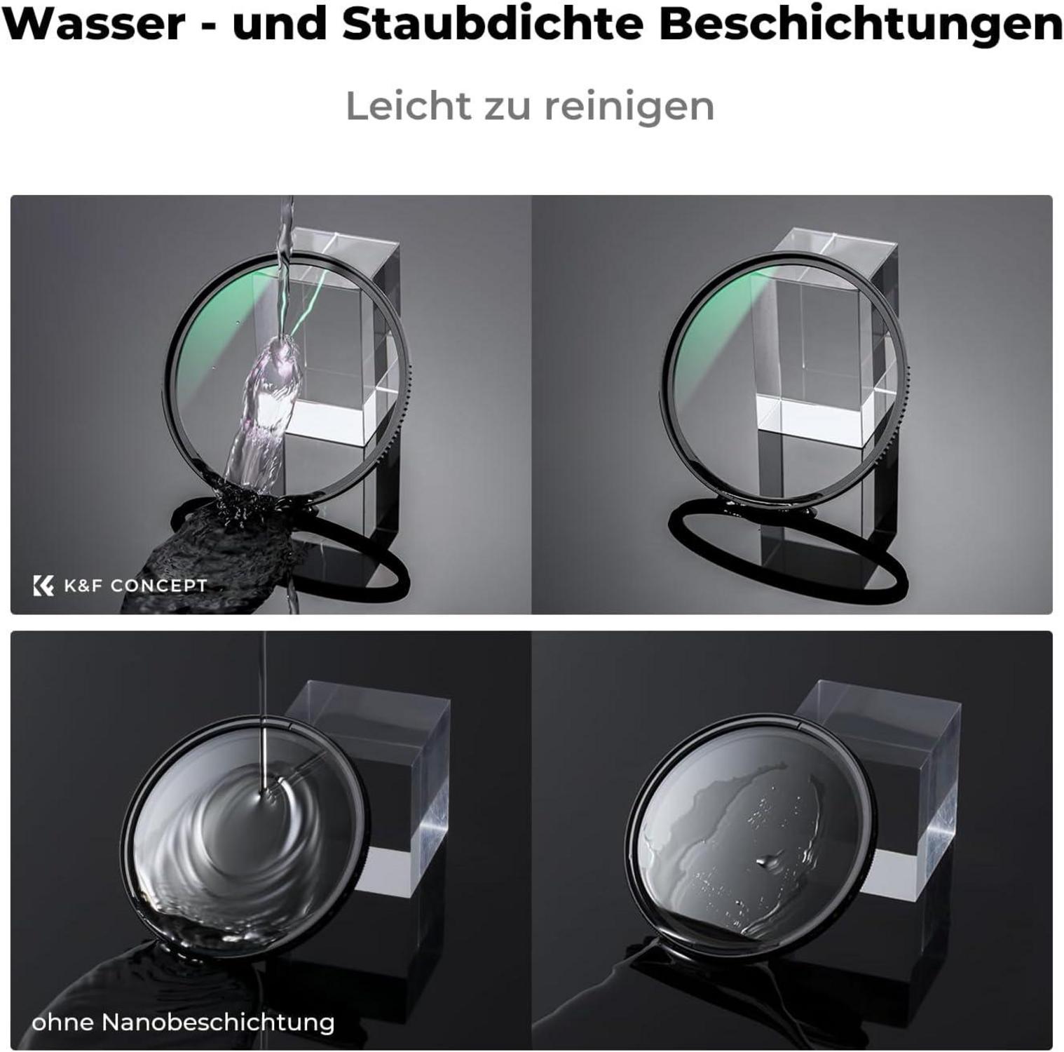 82mm Polfilter UV Filter Sets Objektivdeckel Reinigungstuch 9-teilig