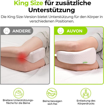 Ergonomisches Beinkissen mit kühlendem Eis-Seidenstoff, Memory