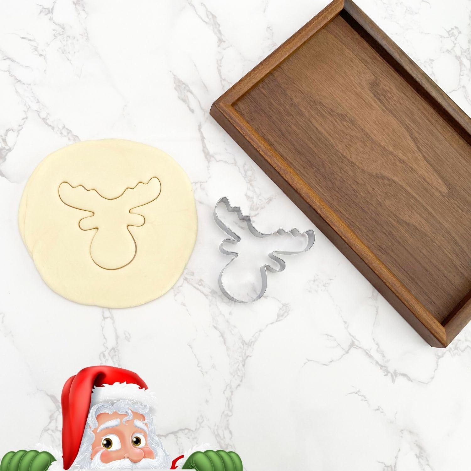 Rentier Ausstechform aus Edelstahl für Weihnachtsplätzchen
