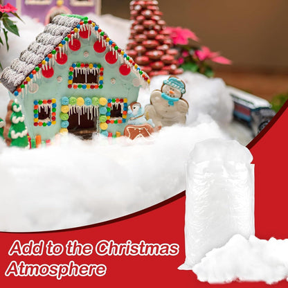 Weihnachtsschnee 150g: Weiche Dekowatte, Flauschig, Hohe Elastizität