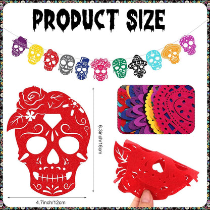 Halloween Dia De Los Muertos Deko Filz-Banner 42 Ft