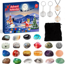 Adventskalender Kinder 2024 mit Edelstein Kristalle Anhänger