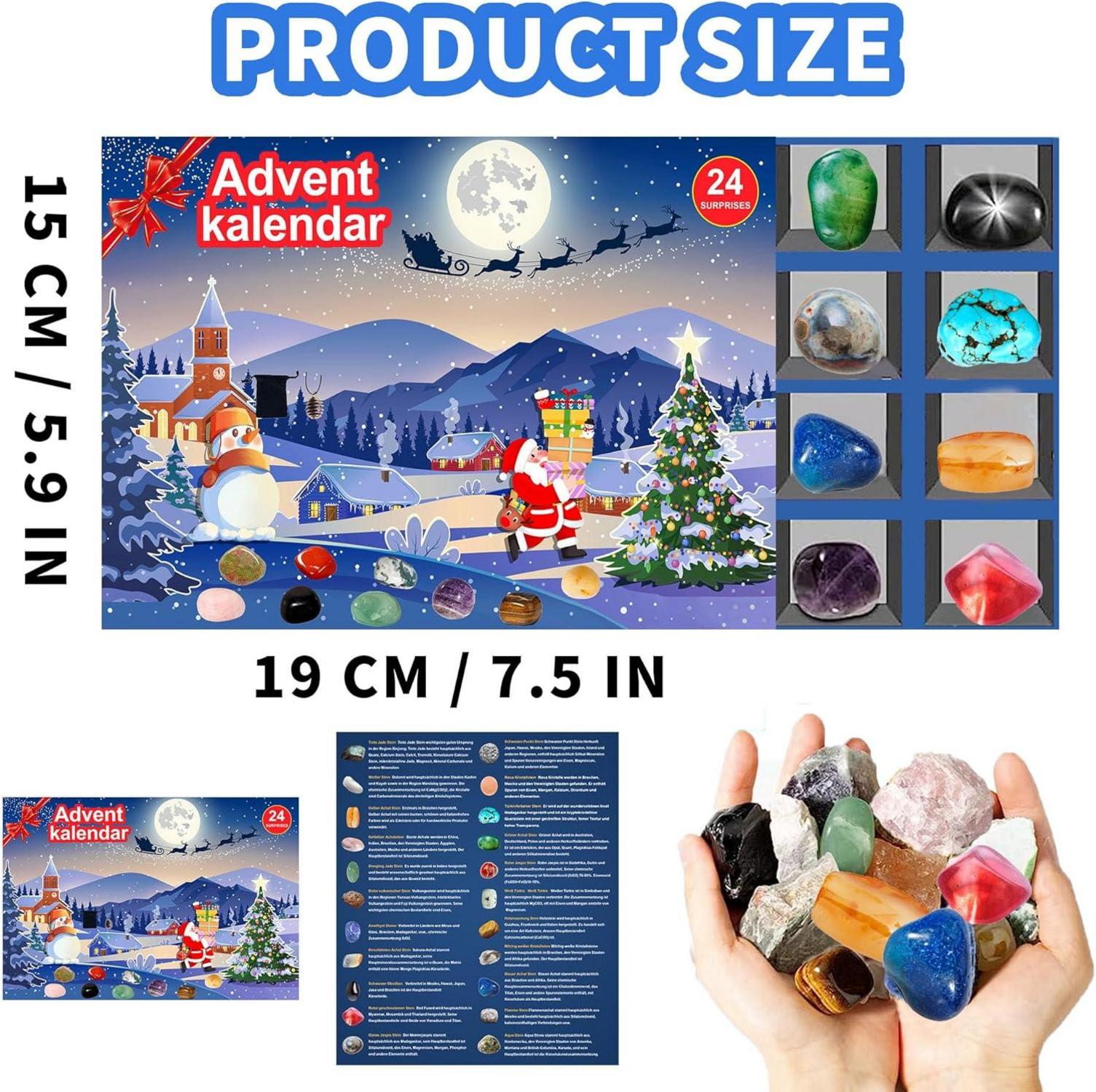 Adventskalender 2024 Kinder Edelsteine Kristalle Anhänger