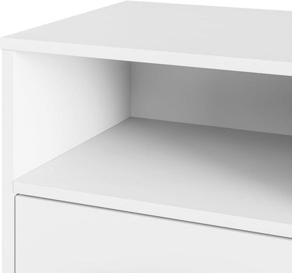 RRX Nachttisch Set 2 Weiß Beistelltisch Schublade 30x40cm