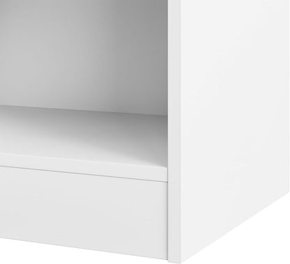 Nachttisch Set in Weiß mit Schublade und Griff, 30x40x60cm