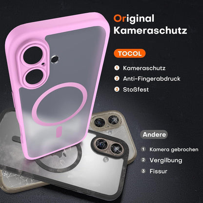 iPhone 16 Plus Hülle mit MagSafe, Rosa, Kameraschutz