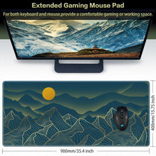 Gaming Mauspad XXL 900x400mm Schwarz Wasserdicht Vernähte