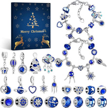 Adventskalender Schmuck Craft Mädchen 24 Füllung Blau