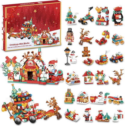 Weihnachts-Adventskalender für Kinder 2024 Bausteine 24-Tage