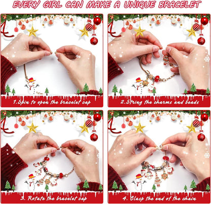 DIY Weihnachtsarmbänder Adventskalender 2024 für Mädchen ab 3 Jahren