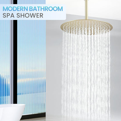 40cm Gold Regendusche Wasserfall Duschkopf Edelstahl 304