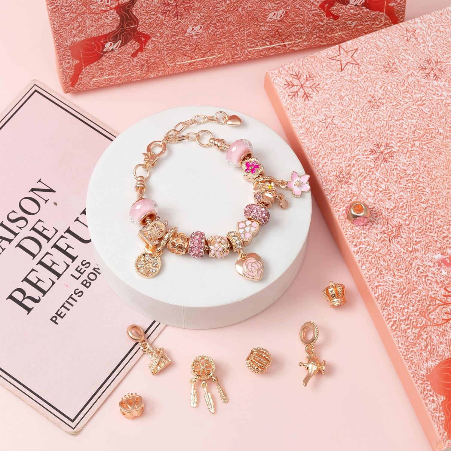 Adventskalender 2024 Mädchen DIY Schmuck 24 Tage Geschenk
