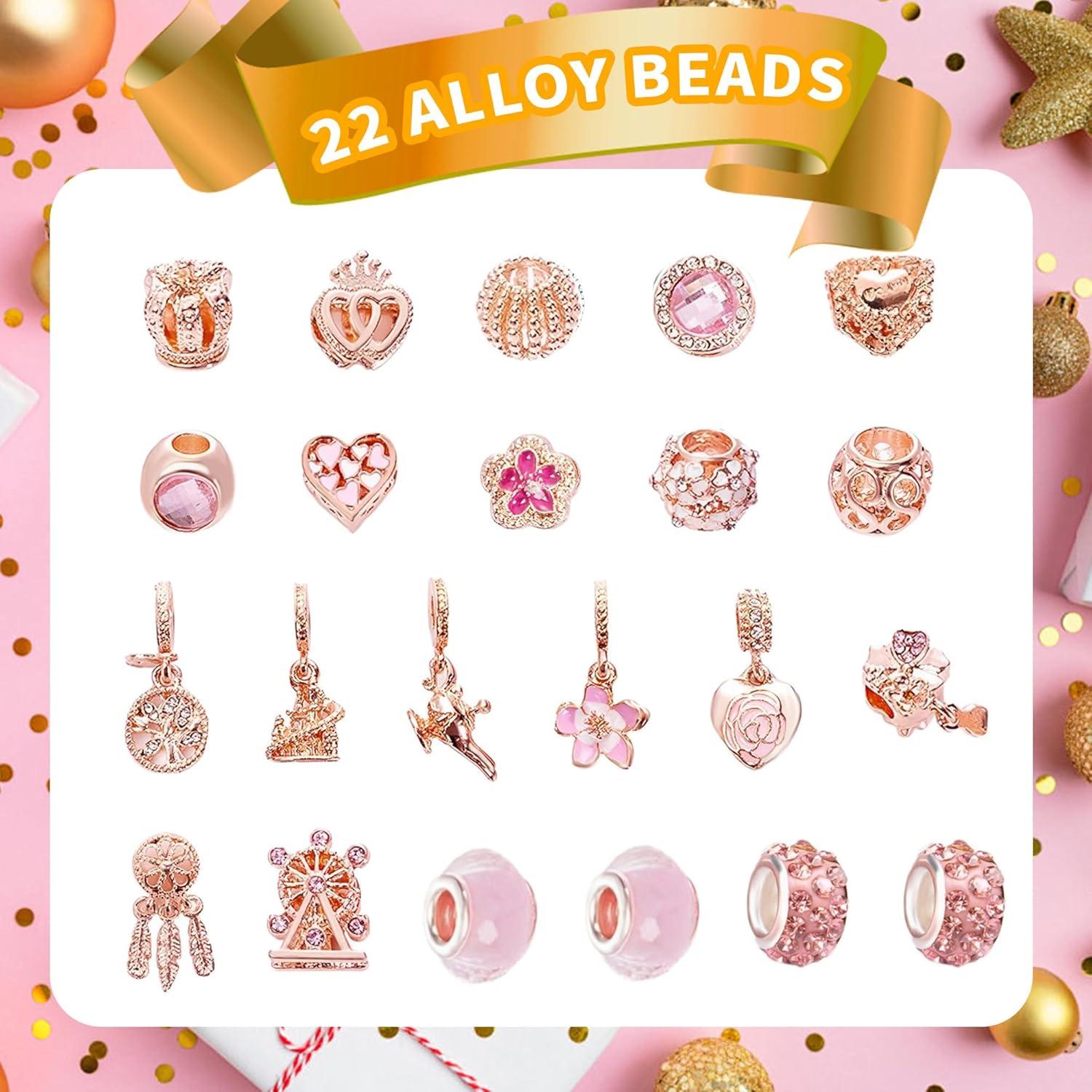 Adventskalender Mädchen 2024 DIY Schmuck Bastelset 24 Tage Geschenk